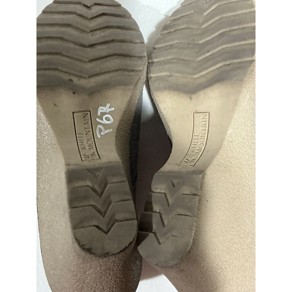 Womans White Mountain Lambert Taupe 6m Lace Up Wedge Shoe Bootie - Picture 7 of 8